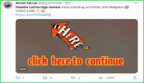 Maddie Lethbridge Leaked Video Viral On Twitter